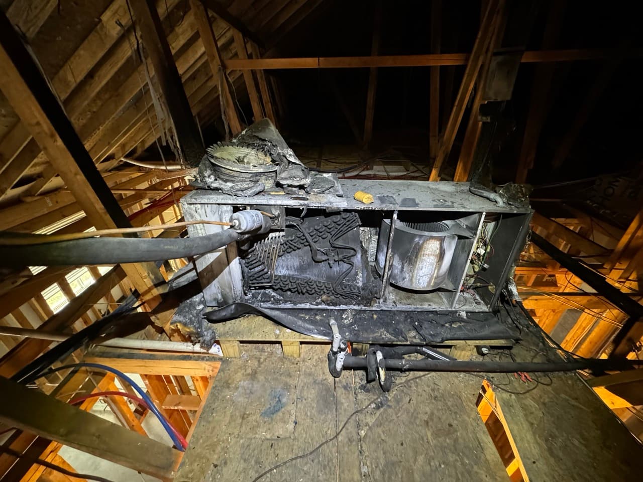 New condenser unit being installed outside Bulverde home