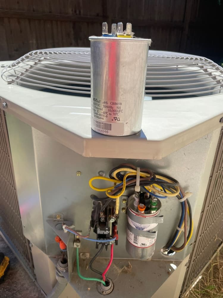 AC capacitor replacement and condenser repair by AC American Air in San Antonio